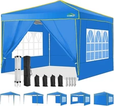 10x10' Commercial Pop UP Canopy Party Tent Folding Waterproof Gazebo Heavy Duty