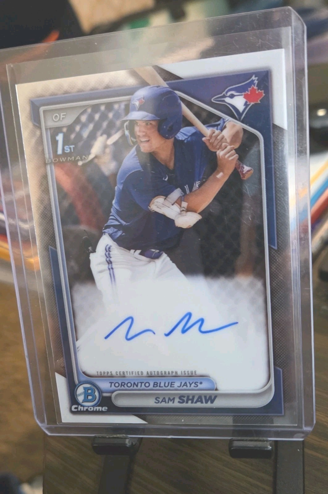 2024 Bowman - Chrome Prospect Autographs Sam Shaw #CPA-SS (AU, RC)