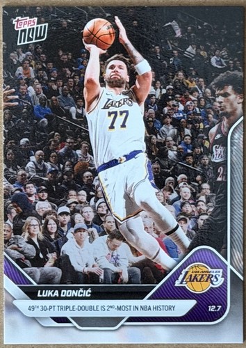 Luka Dončić - 2025-26 NBA Topps NOW® - Card 77 - PR: 2483