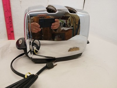 Vintage Sunbeam T-35 Radiant Control Toaster Chrome Auto Drop Tested Works