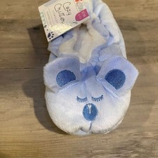 Cozy slippers puppy size 6-7.5 womens blue non slip