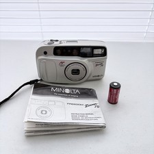 Minolta Freedom Zoom 70 35-70mm Point Shoot Film Camera Works New Battery