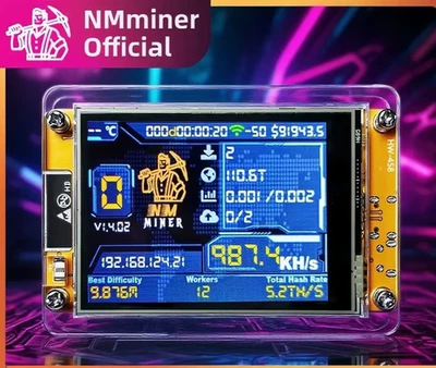 NerdMiner V2 Solo Bitcoin Lottery Miner 1000KH/s 2.8" Smart Display