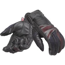 Triumph Flag Mesh Leather Gloves | Black/Red/...