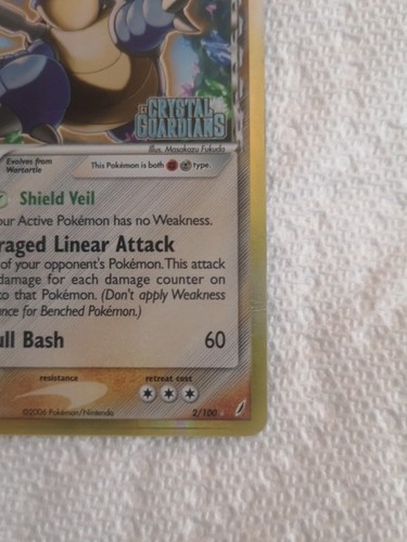 Blastoise 2/100 EX Crystal Guardians Stamped Reverse Holo Rare Pokemon Card - Picture 6 of 11