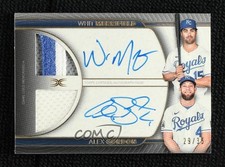 2021 Topps Definitive Collection 29/35 Alex Gordon Whit Merrifield Auto 09rp