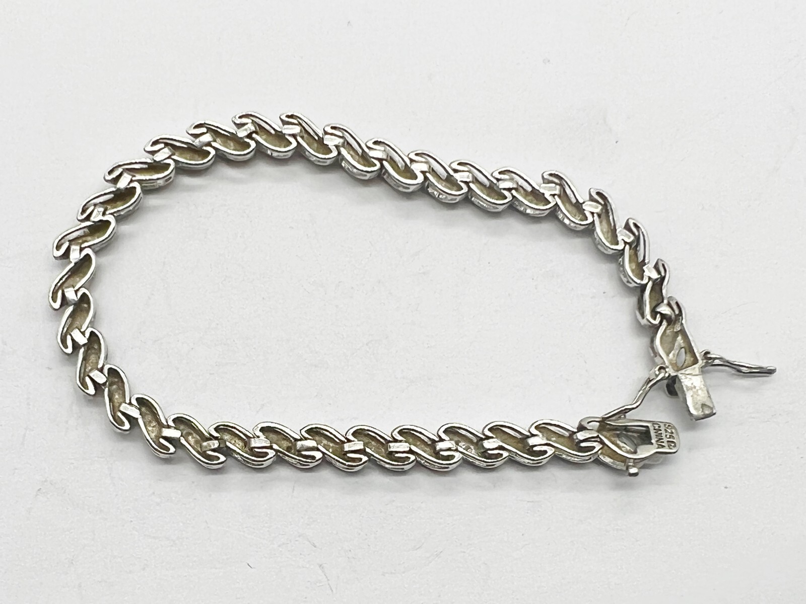 VINTAGE SOLID STERLING SILVER PRETTY MODERNIST LA… - image 6