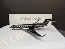 1/200 GULFSTREAM AEROSPACE G650 BLACK W/SILVER STRIPES COLORS N650GJ GEMINI JETS