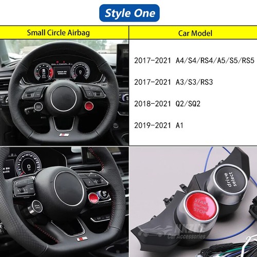 Steering wheel button one-touch start and end Applicable to Audi R8 Q5L A4 TT - Picture 16 of 17