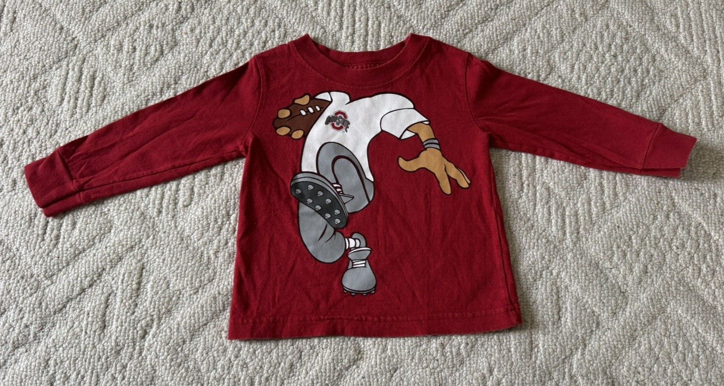 Ohio State University Buckeyes Boys Size 2T Shirt Long Sleeve