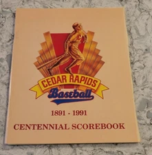 1991 Cedar Rapids Reds Baseball Program Iowa Minor League Vintage Rare