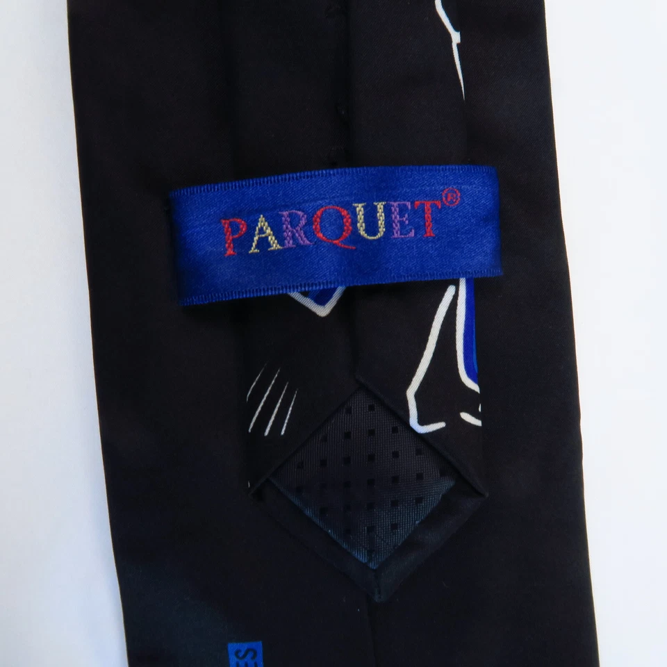 Figuras de hockey sobre hielo parquet negro azul blanco hechas a mano 56x3,5 deportes de invierno Foto 3 de 4