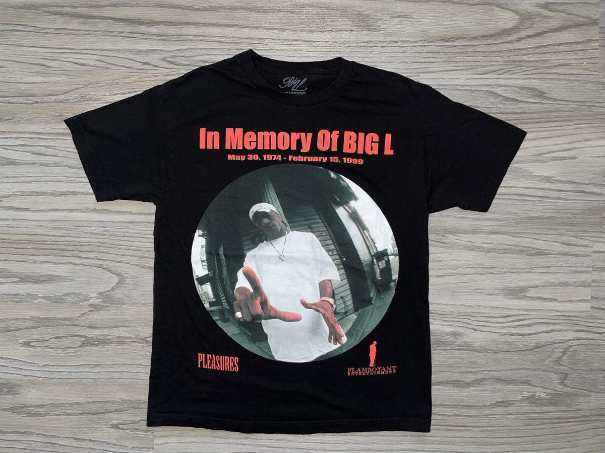 Pleasures x Big L In Memory Graphic Big Print Rap Tee T