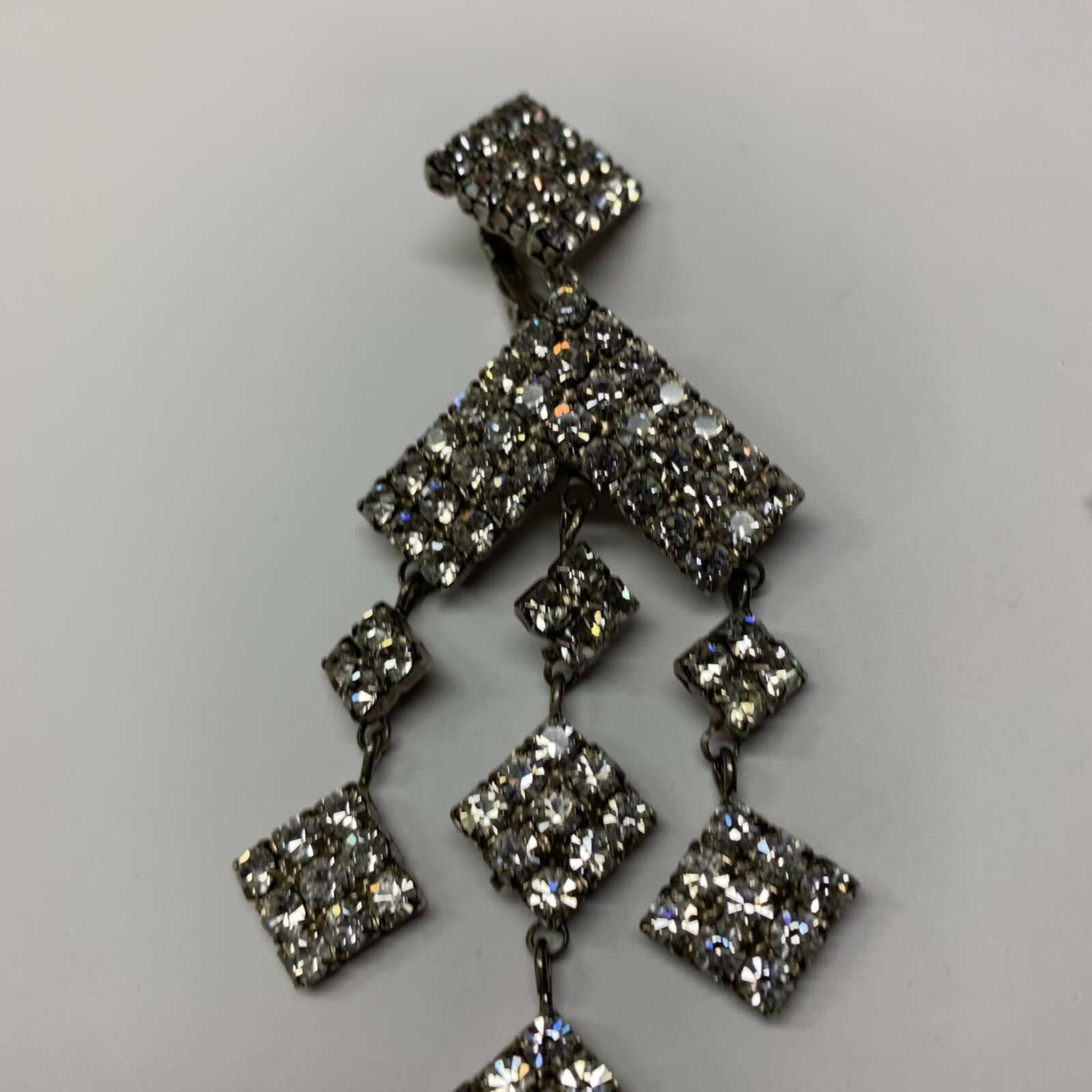 Oversized Statement Clear Prong Set Rhinestone Vi… - image 8