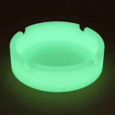 GLOW IN THE DARK ASHTRAY Soft Flexible Silicone Luminous Durable Unbreakable