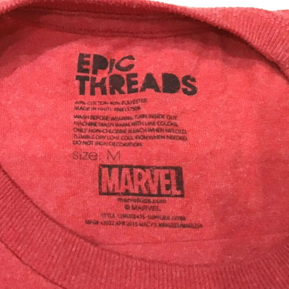 Camiseta roja Epic Threads Marvel #Heroes Boys BRILLA EN LA OSCURIDAD ¡Talla M L@@K! Foto 4 de 4