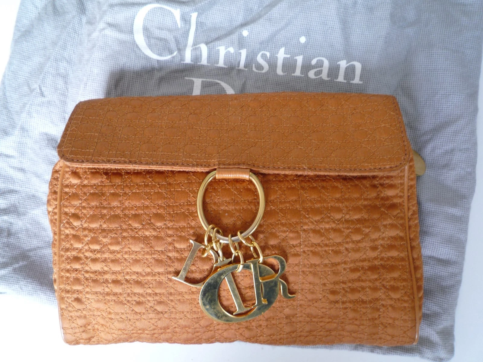 Sac pochette Dior orange pour femme