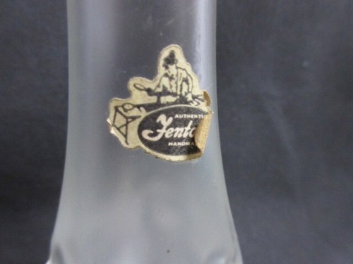 Jarrón Fenton Transparente 10.5" Patas en T Patrón Fresa Brote De Colección - Etiqueta Original, COMO NUEVO - Imagen 2 de 6
