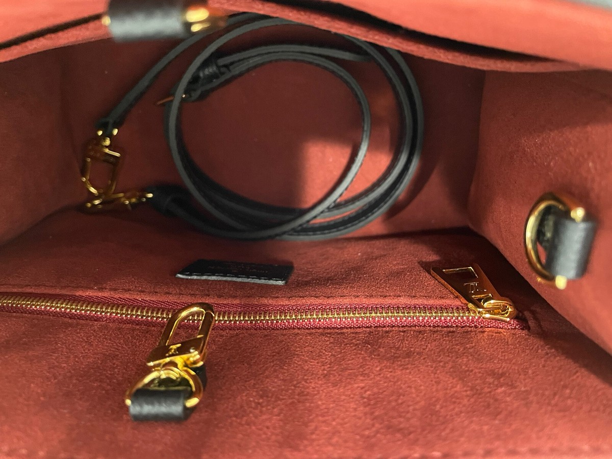 Louis Vuitton ONTHEGO PM M45659 Black Beige Embossed Leather