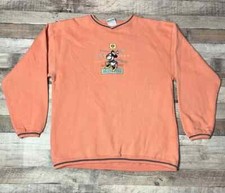 Minnie Mouse Sweatshirt Women's XL Peach Vintage Embroidered Disney