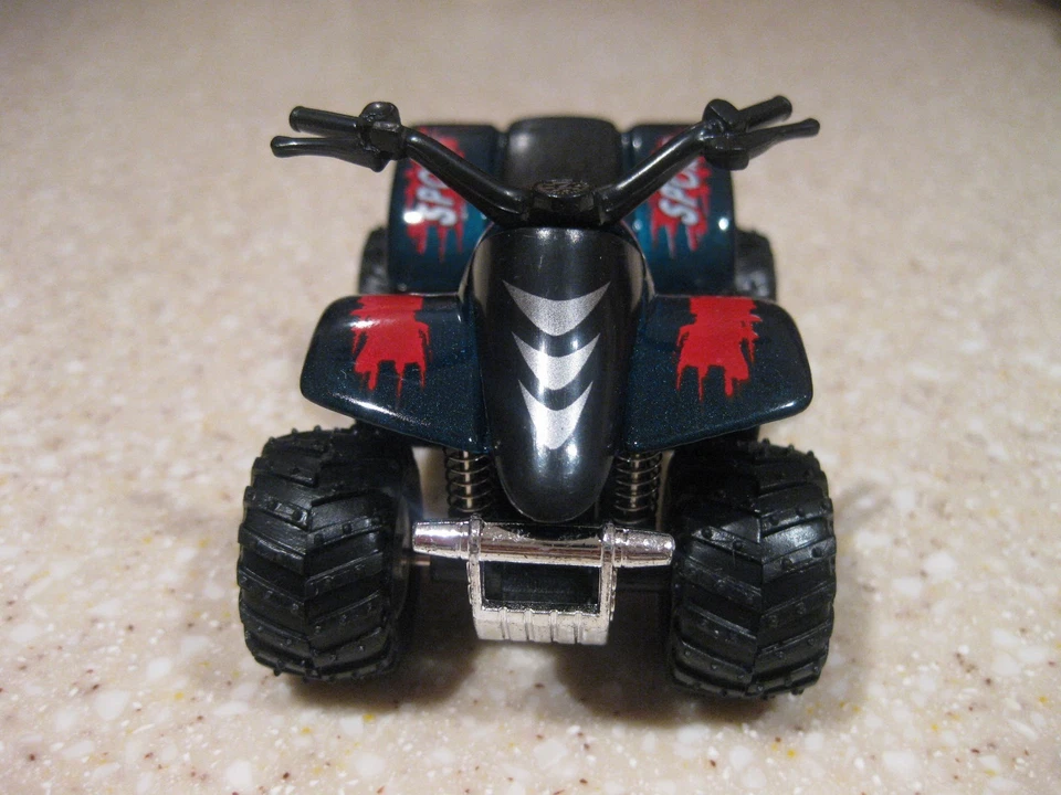 ATV QUAD DIE CAST PULL BACK ACTION NO BATTERIES ALL TERRAIN VEHICLE GREEN SHOCK - Image 3 of 4