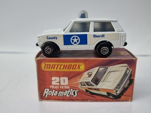 MATCHBOX LESNEY SUPERFAST No 20 Police Patrol Range Rover In VGC