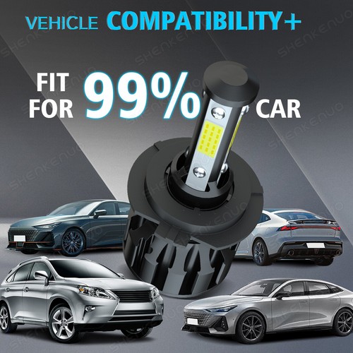 For 2000-2006 Mercedes W220 S-Class H7 LED Headlight Bulbs 6000K Super Bright - Picture 10 of 17