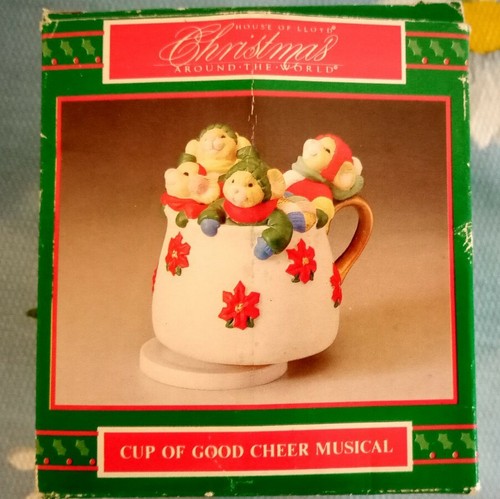 house of lloyd cup of good cheer music box plays A Christmas Carol Song Chipmunk - Picture 2 of 9