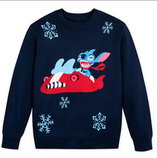 Disney Parks Lilo  Stitch Holiday Christmas MEN Sweater XL New with tags