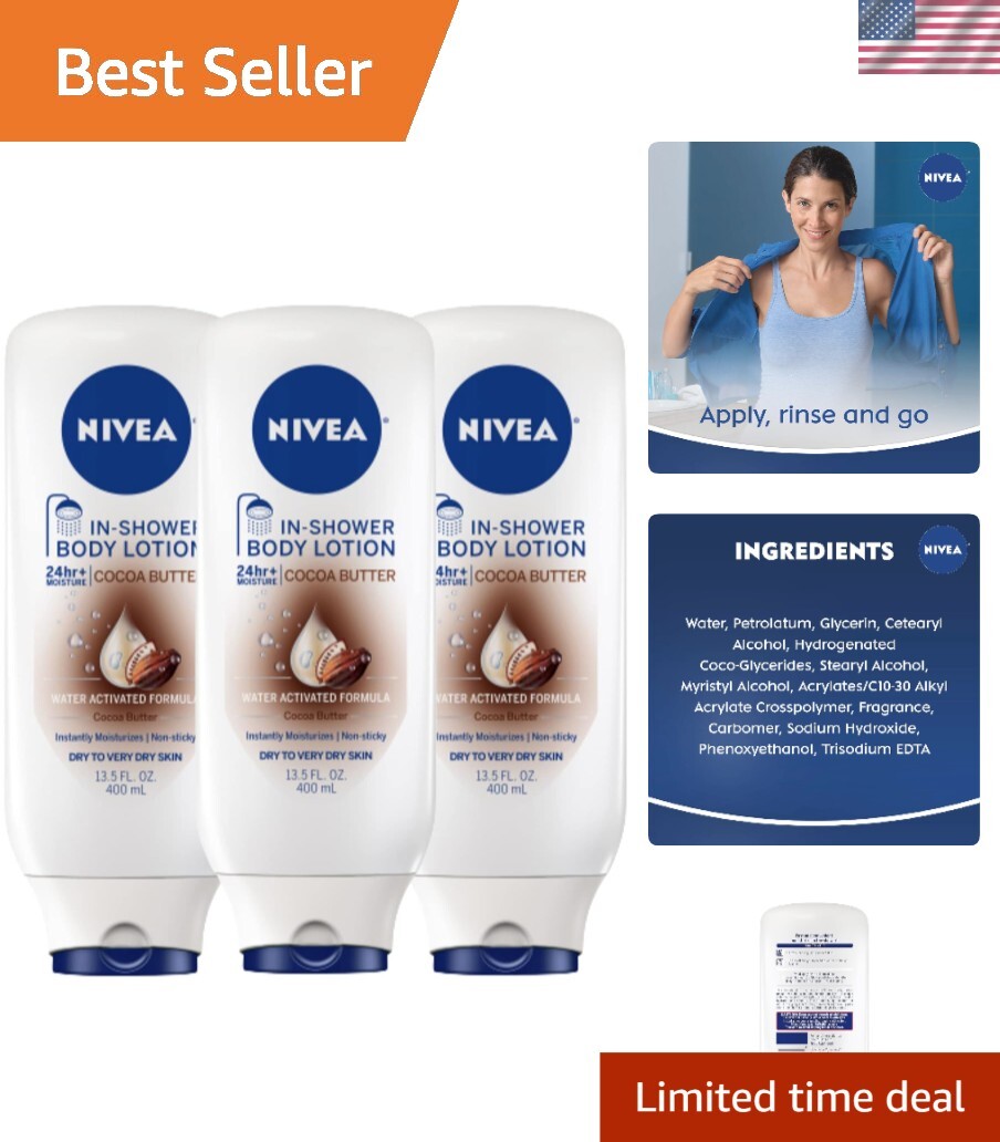 In-shower Lotion &ndash; Transform Dry Skin, 3 X 13.5 Fl Oz Bott