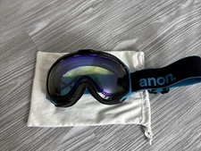 Anon Hawkeye Goggles Black Blue Lagoon Used