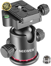 36MM Tripod Ball Head 360° Panoramic Arca Quick Release Plate 17.6Lb Load Red