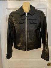 Nwot Claudie Pierlot Women’s Black Faux Leather Fully Lined Jacket - Size 38