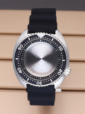 45mm Silvery Watch Case Strap Sapphire Glass For Seiko Nh35 Movement 28.5mm Dial