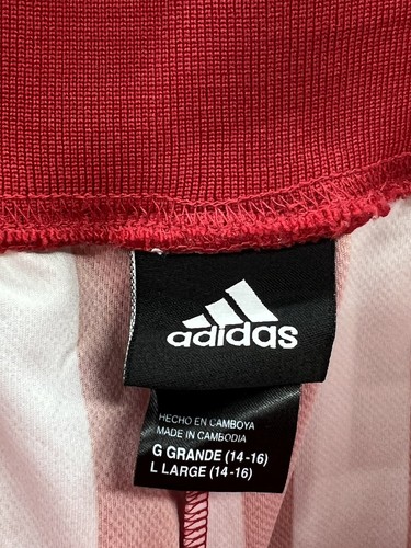 Adidas Indiana University IU candy stripe snap away pants Kids L 14/16 Red/White - Picture 3 of 3