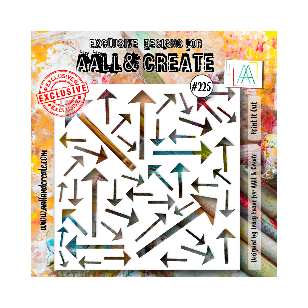 AALL & CREATE #225 - 6""x6"" Stencil - Point It Out
