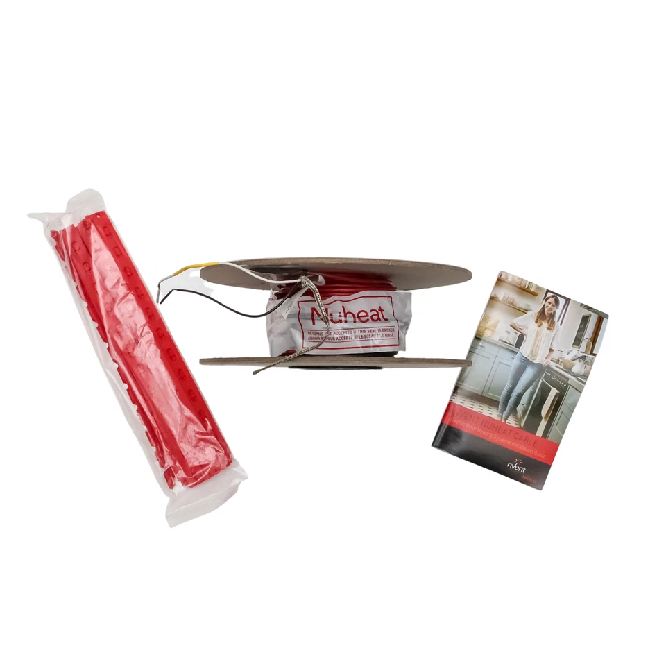 Sistema de calefacción por suelo radiante eléctrico con cable de calefacción nVent 120V modelo N1C012 12 pies cuadrados Foto 2 de 4