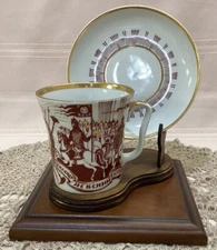 🏺Russian Lomonosov Imperial Porcelain Tea Cup & Saucer Alexander Nevsky 1263