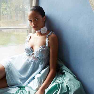 For Love and Lemons 水色ノースリーブレースミニワンピース For Love and Lemons Claire Dress – TrenLend