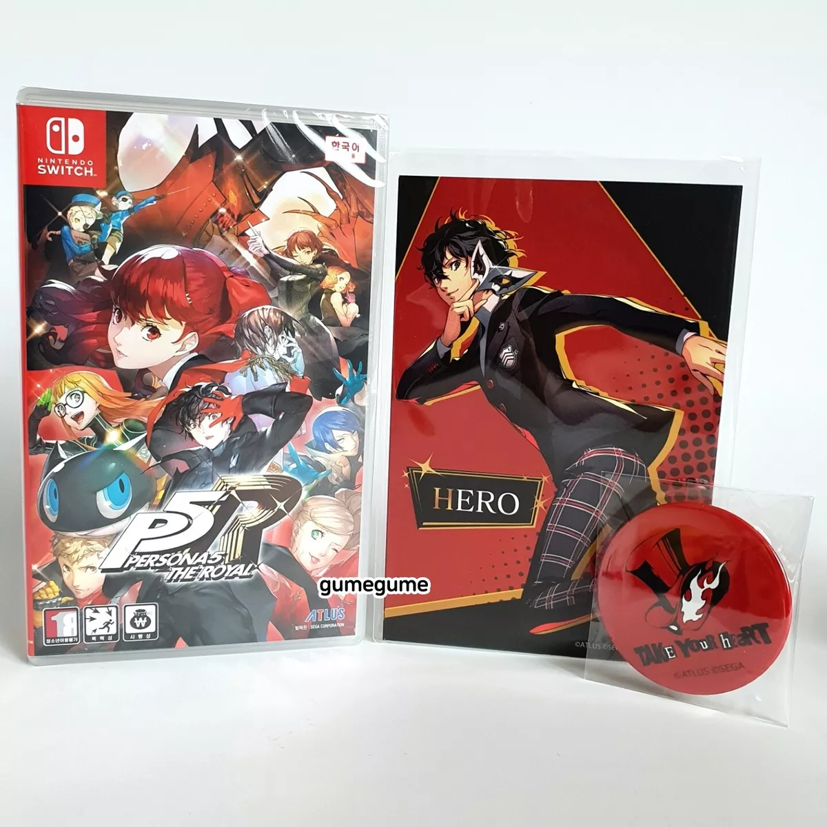 Persona 5 Royal + Photocard + Badge [Korean Chinese] Nintendo Switch