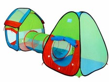 Tente Tris Avec Tunnel Automatique Jeu Cabane Maison Jardin Enfants