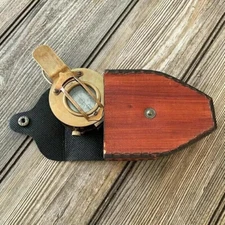 British Military Prismatic Antique Pocket Compass Solid Brass Marine Navigation