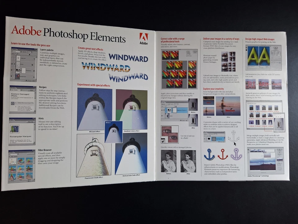 Adobe Photoshop Elements 1.0 Sealed w/ CD & User Manual, Windows or Mac Power PC - Image 2 of 4