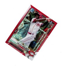 2021 Bowman Chrome RED SHIMMER REFRACTOR 1st SSP MALVIN VALDEZ /10! REDS MATCH 