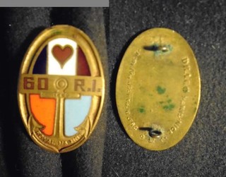 INSIGNE MILITAIRE – 60° RÉGIMENT D'INFANTERIE DRAGO BERANGER