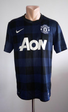 Manchester United Away Football Shirt 2013 2014 Nike Jersey Soccer FC Blue Men S