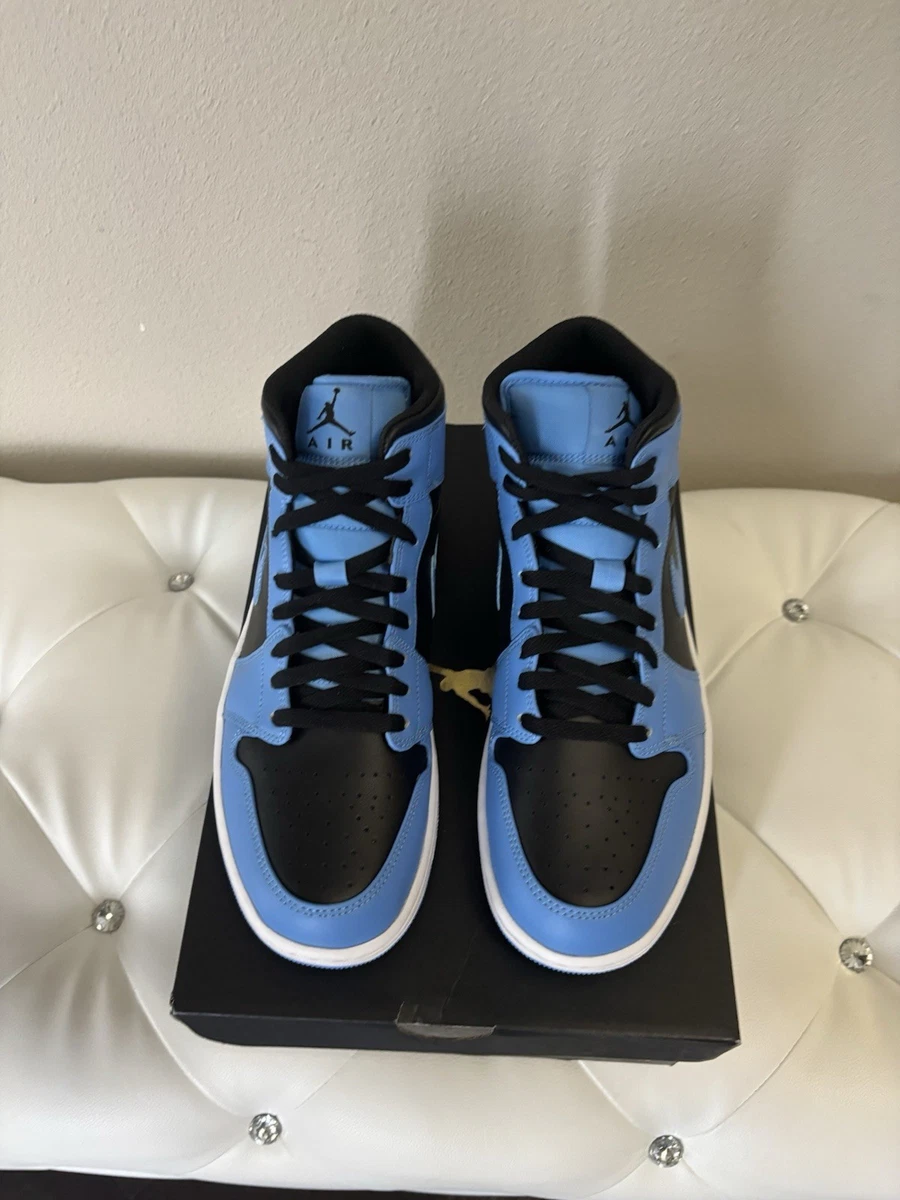 Jordan 1 Mid University Blue Black for sale | eBay