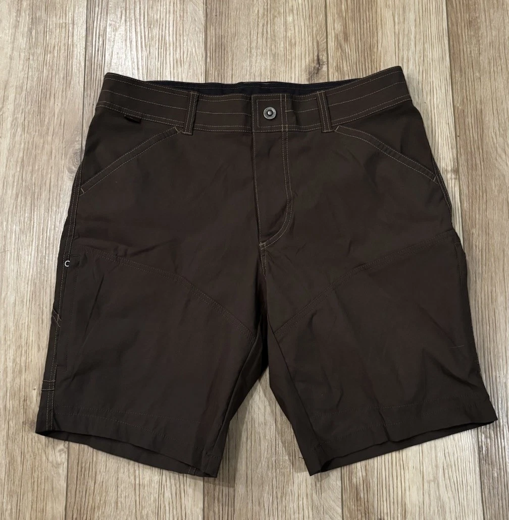Kuhl Renegade Shorts Mens 35 Brown Lightweight Stretch 10" Hiking UPF50 5121