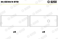 Glyco Pleuellager 01-5049/4 STD FüR Renault Fluence Logan Stepway 2 Megane 4 B9A