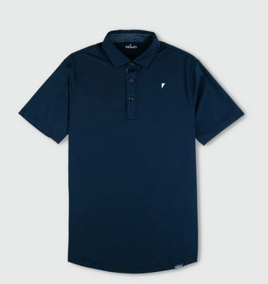 Primo Golf Classic Navy Blue Blade Collar Golf Polo Men's L Large